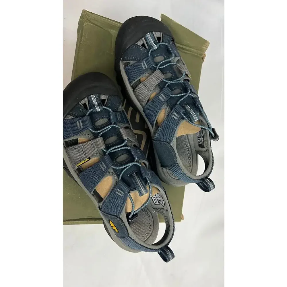 KEEN Men's Newport H2 Closed Toe Water Sandals, Navy Gray, 10.5
